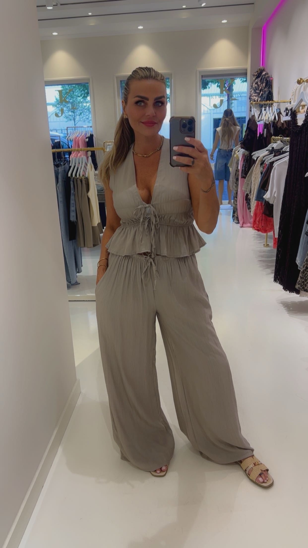 Noa 2 delige set taupe