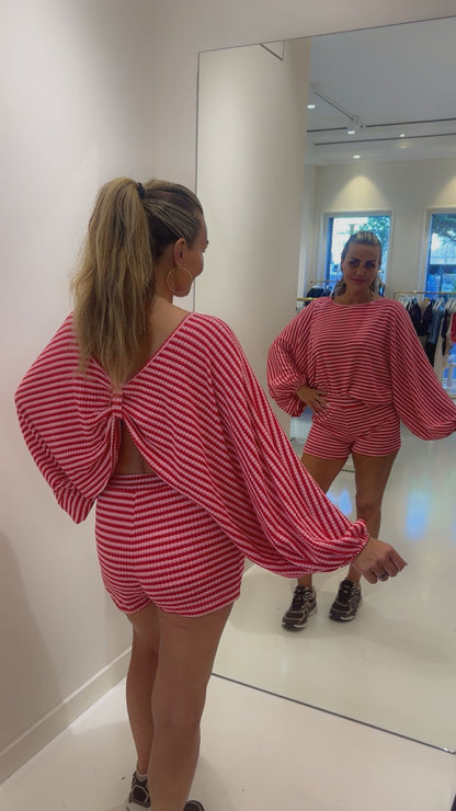 Ellie 2-delige set rood/roze