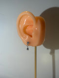 Stud drop Earring zilver