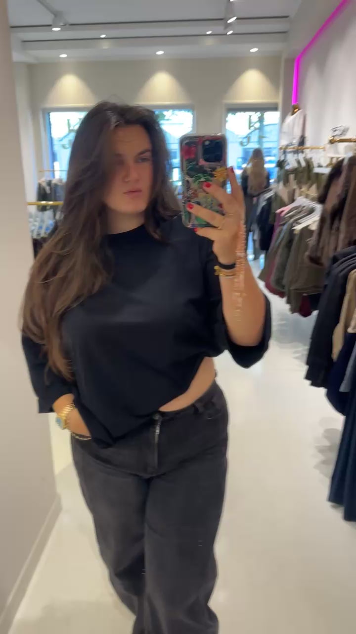 Laulia balloon jeans black